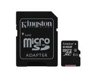 Kingston 64GB microSDXC Class10 zapis 10MB/s odczyt 45MB/s - 263201 - zdjęcie 2